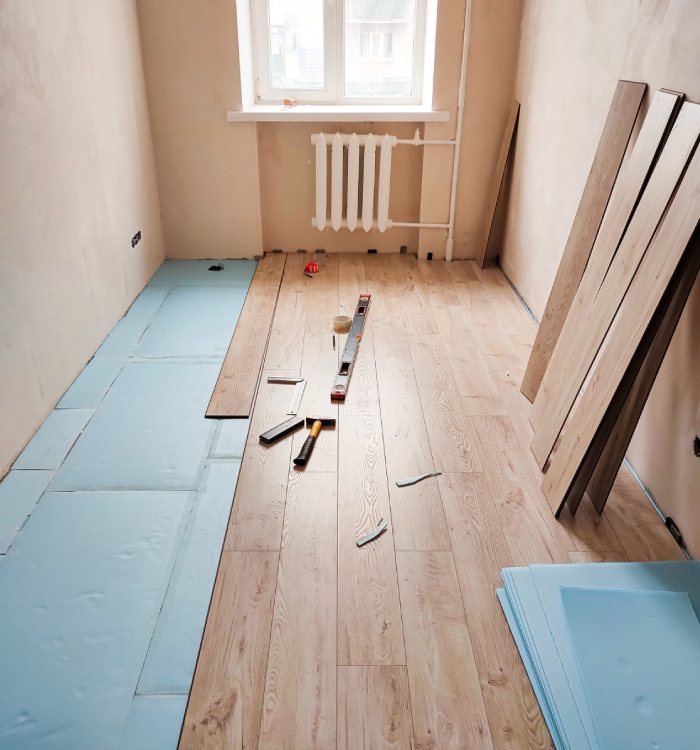Pose de parquet intérieur