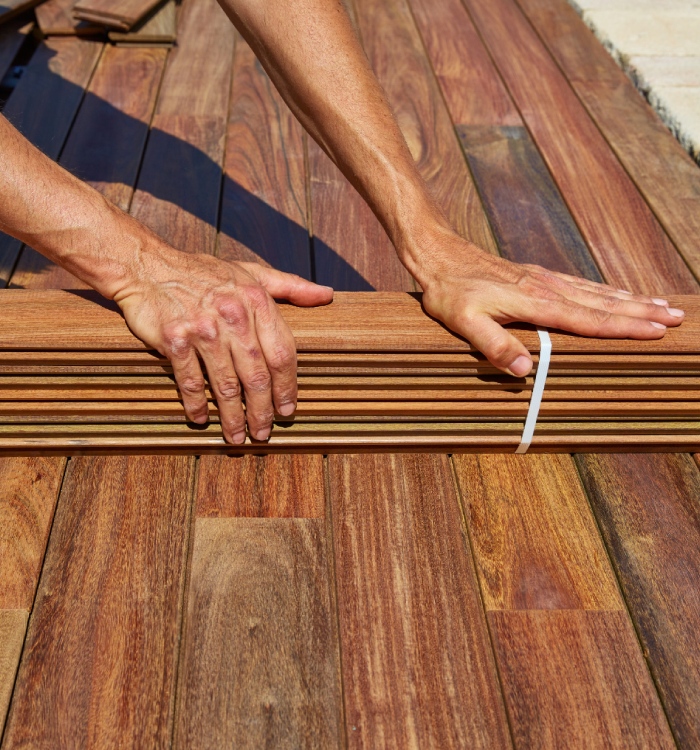 Pose parquet terrasse